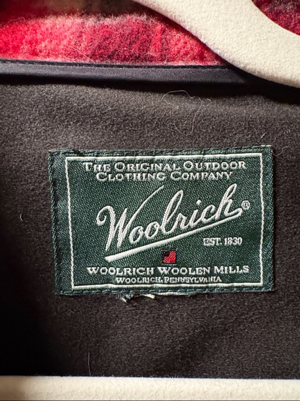 Woolrich Red and Black Plaid Utility Jacket - Picture 2 of 6